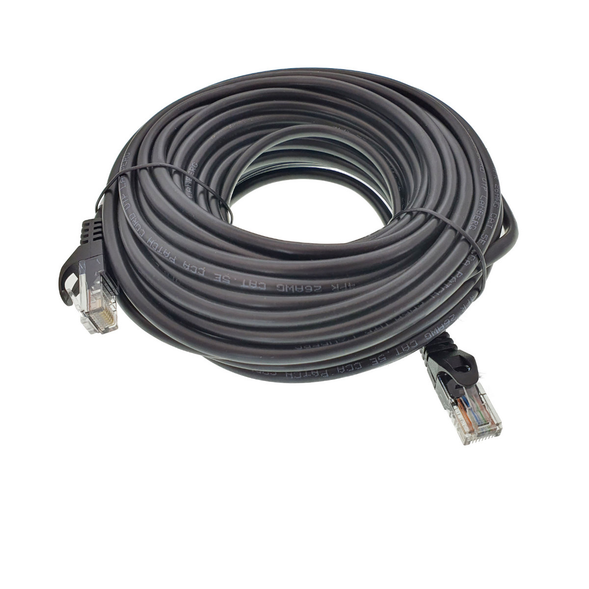 Cablu UTP, Lanberg 40676, cat 5e, lungime 15m, mufat 2xRJ45 AWG 26, 100 MHz, de legatura retea, ethernet, negru [3]