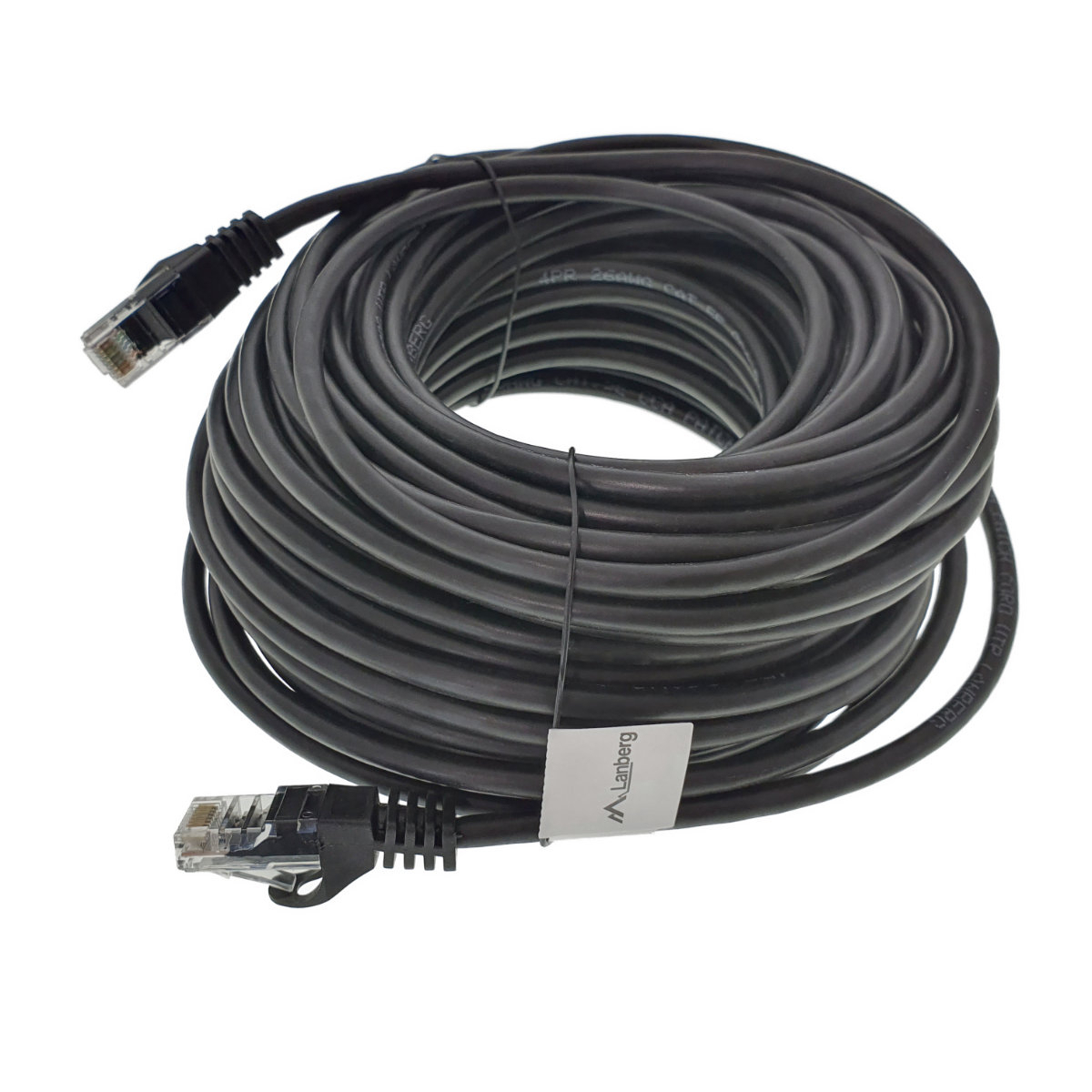 Cablu UTP, Lanberg 40677, cat.5e, mufat 2xRJ45, lungime 20m, AWG 26, 100 MHz, de legatura retea, ethernet, negru [6]