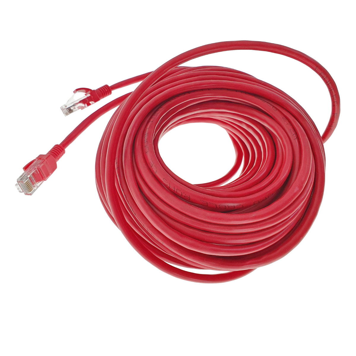 Cablu UTP, Lanberg 40686, cat.5e, mufat 2xRJ45, lungime 15m, AWG 26, 100 MHz, de legatura retea, ethernet, rosu [6]