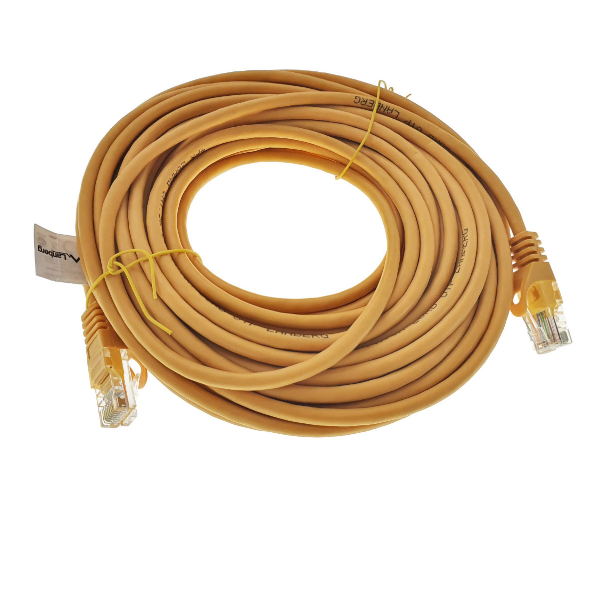 Cablu UTP, Lanberg 42281, cat.5e, mufat 2xRJ45, lungime 15m, AWG 26, 100 MHz, de legatura retea, ethernet, portocaliu [2]