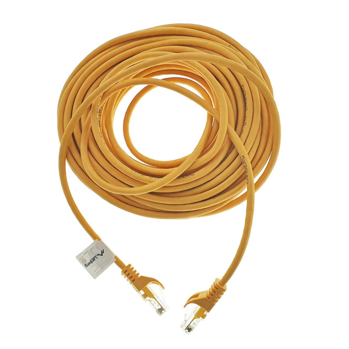 Cablu UTP, Lanberg 42281, cat.5e, mufat 2xRJ45, lungime 15m, AWG 26, 100 MHz, de legatura retea, ethernet, portocaliu [5]