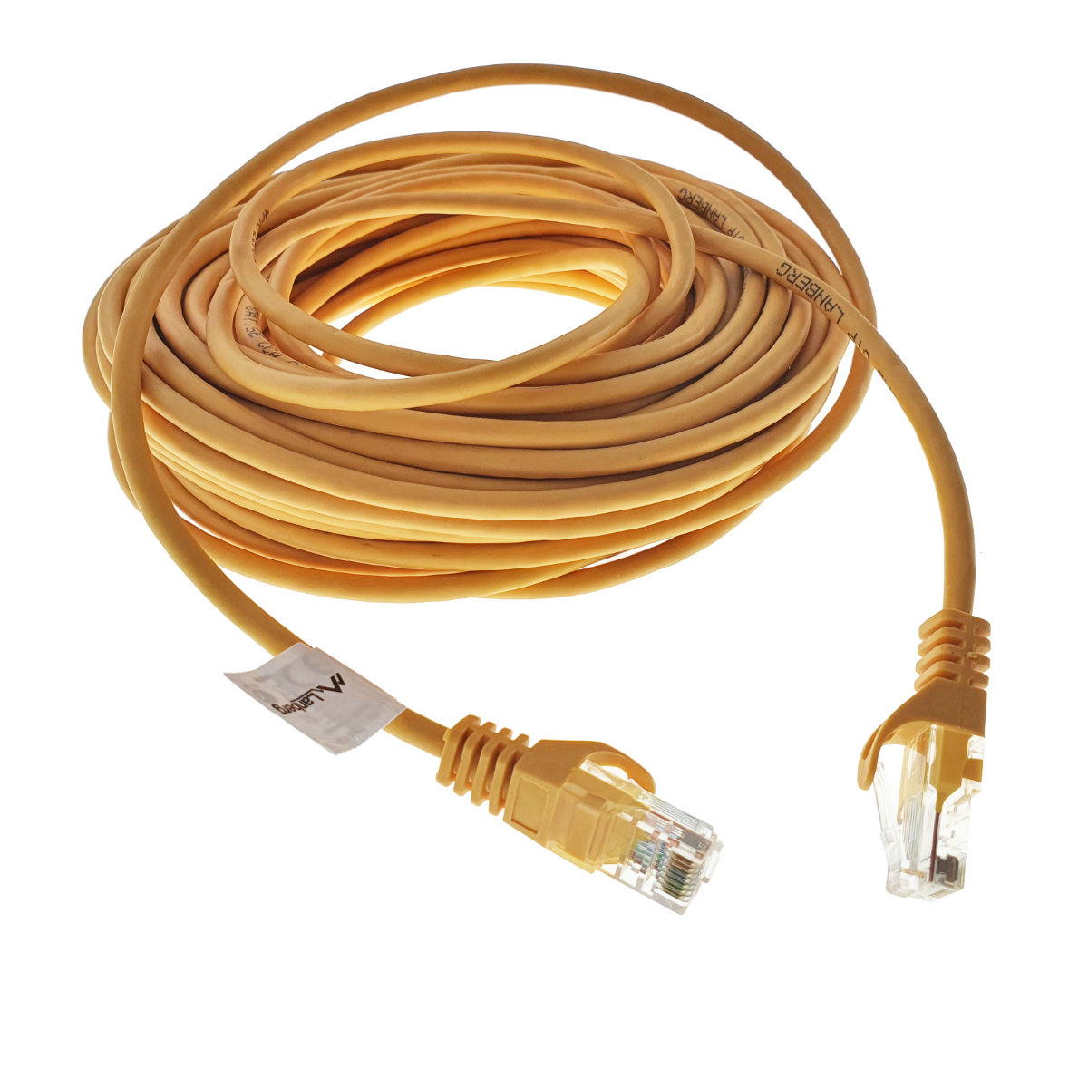 Cablu UTP, Lanberg 42281, cat.5e, mufat 2xRJ45, lungime 15m, AWG 26, 100 MHz, de legatura retea, ethernet, portocaliu [1]