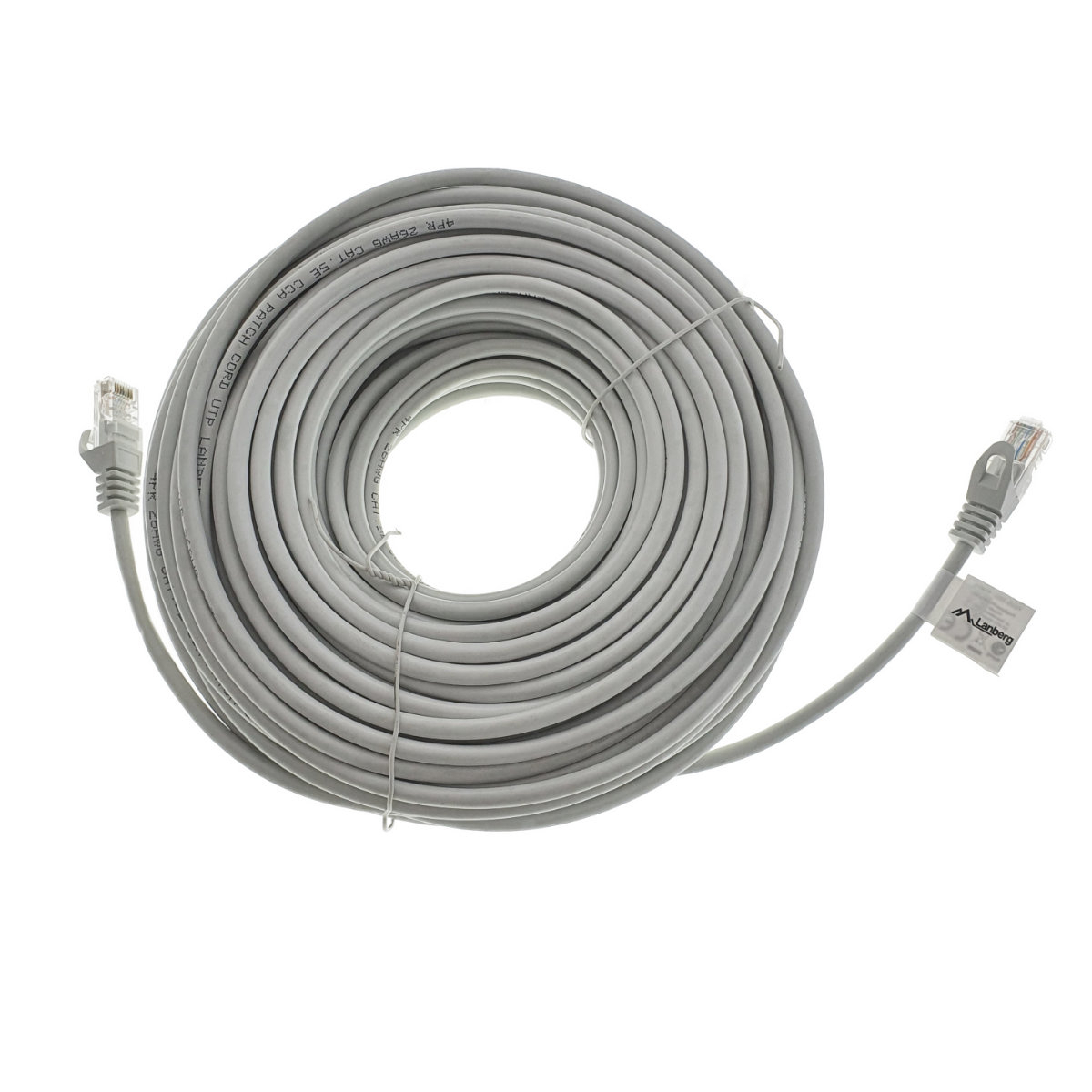 Cablu UTP, Lanberg 42781, cat.5e, mufat 2xRJ45, lungime 30m, AWG 26, 100 MHz, de legatura retea, ethernet, gri [4]