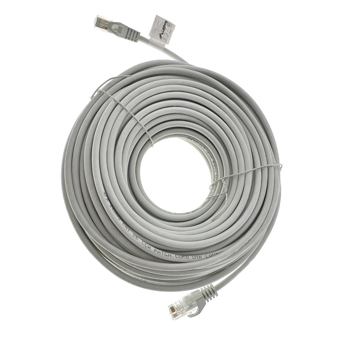 Cablu UTP, Lanberg 42781, cat.5e, mufat 2xRJ45, lungime 30m, AWG 26, 100 MHz, de legatura retea, ethernet, gri [6]