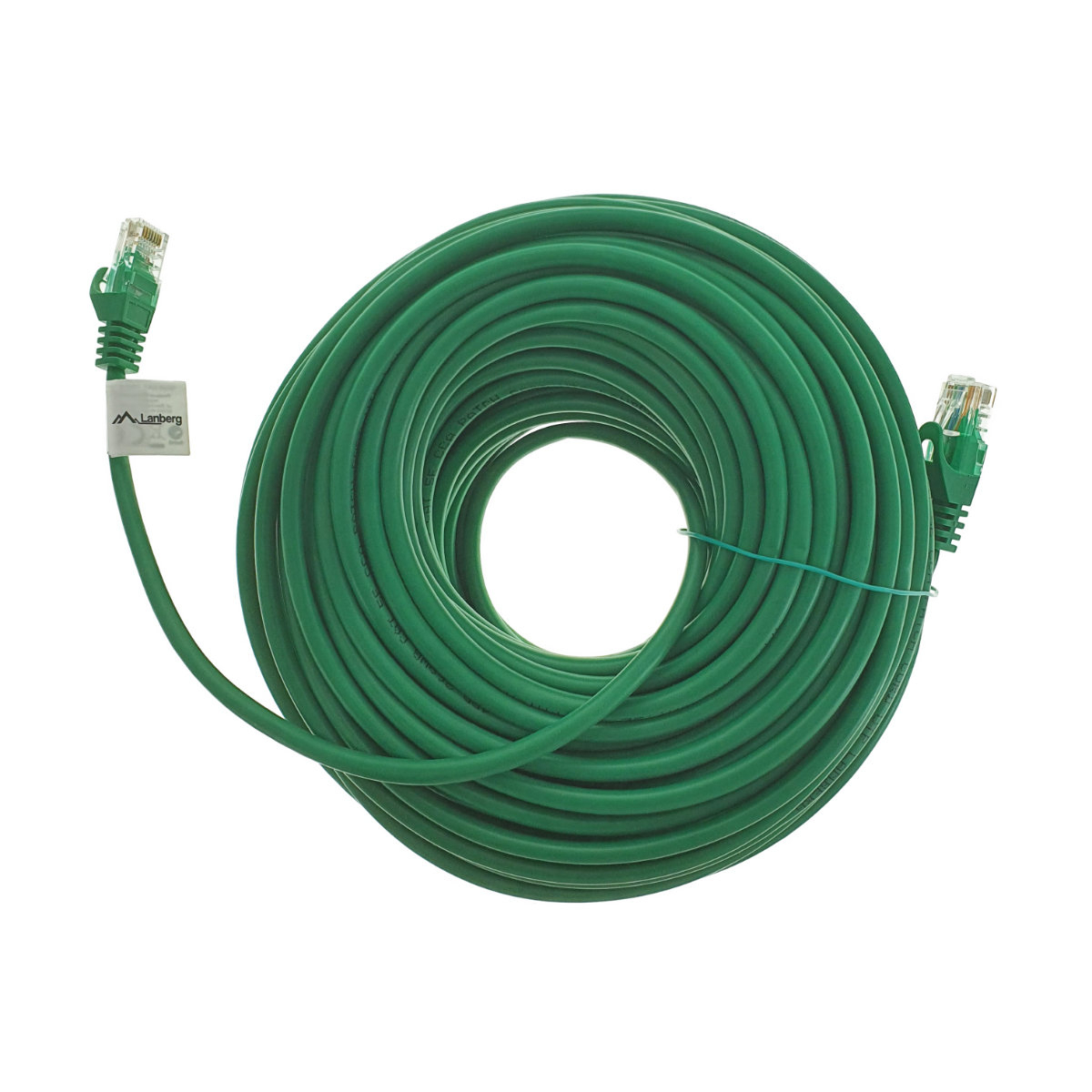 Cablu UTP, Lanberg 42784, cat.5e, mufat 2xRJ45, lungime 30m, AWG 26, 100 MHz, de legatura retea, ethernet, verde [1]