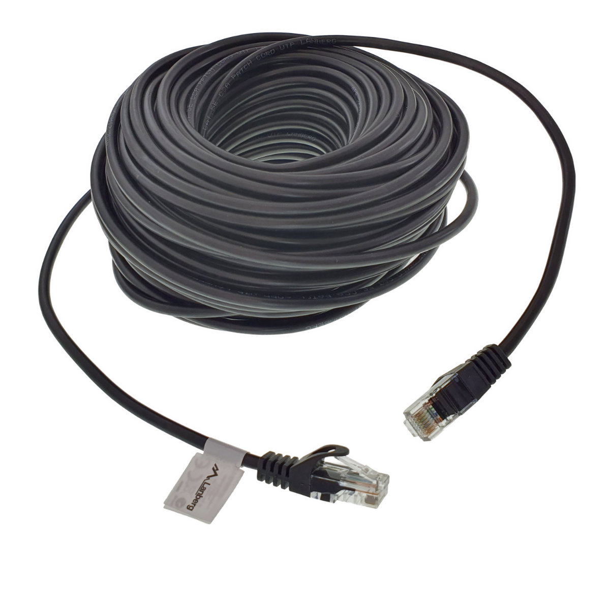 Cablu UTP, Lanberg 42785, cat.5e, mufat 2xRJ45, lungime 30m, AWG 26, 100 MHz, de legatura retea, ethernet, negru [6]
