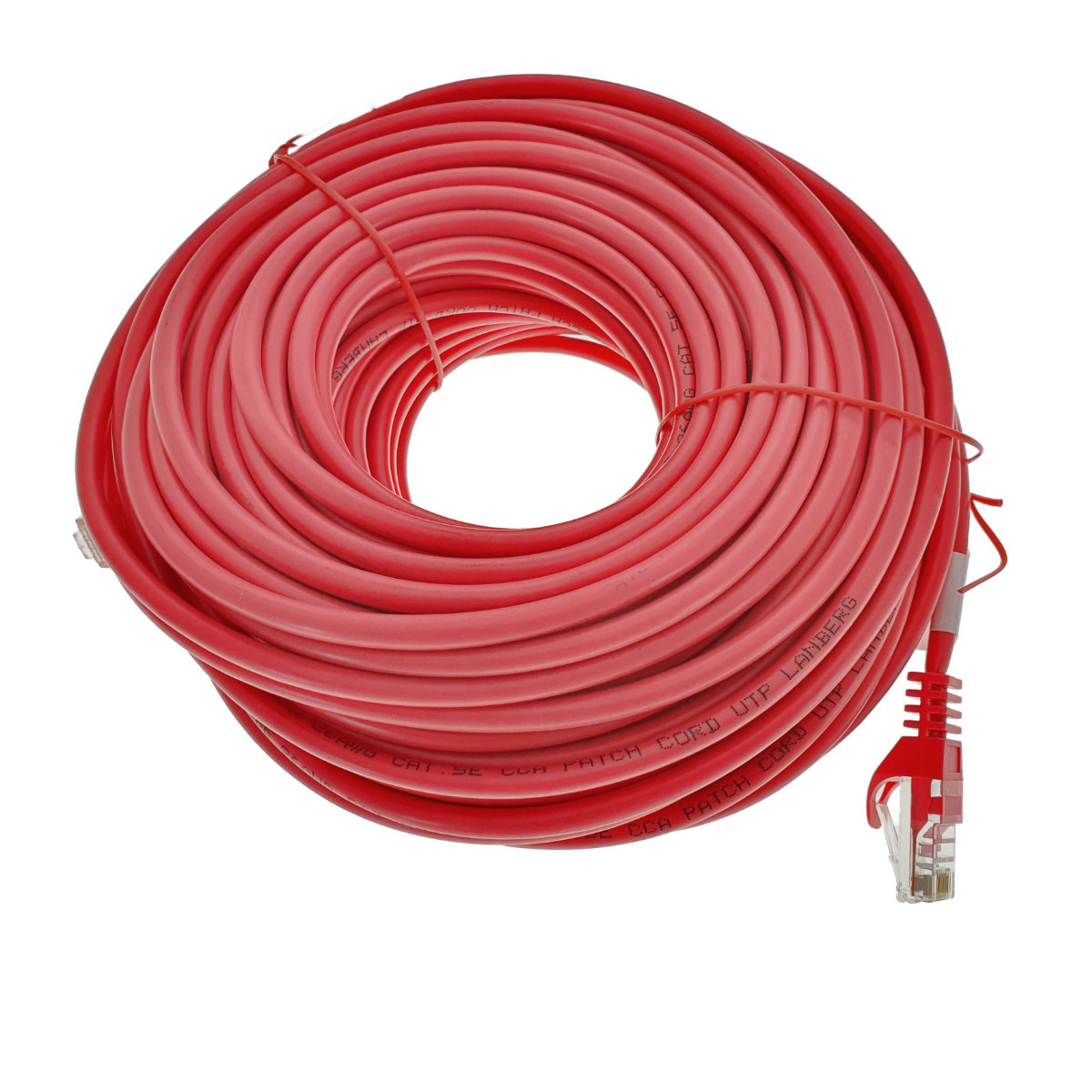 Cablu UTP, Lanberg 42786, cat.5e, mufat 2xRJ45, lungime 30m, AWG 26, 100 MHz, de legatura retea, ethernet, rosu [5]