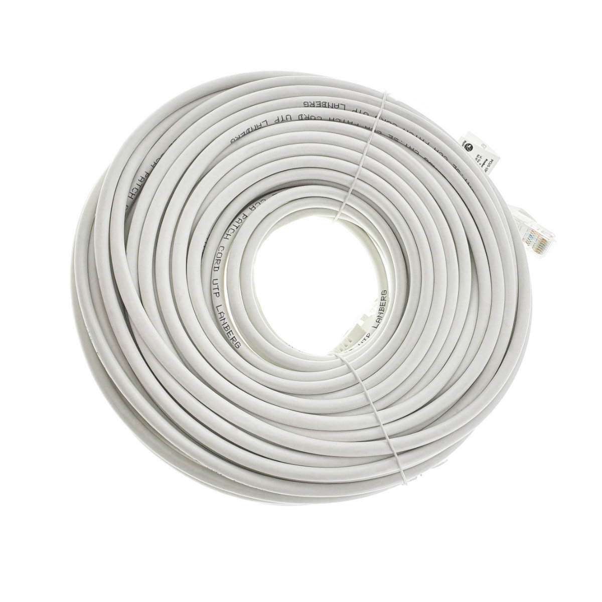 Cablu UTP, Lanberg 42787, cat.5e, mufat 2xRJ45, lungime 30m, AWG 26, 100 MHz, de legatura retea, ethernet, alb [6]