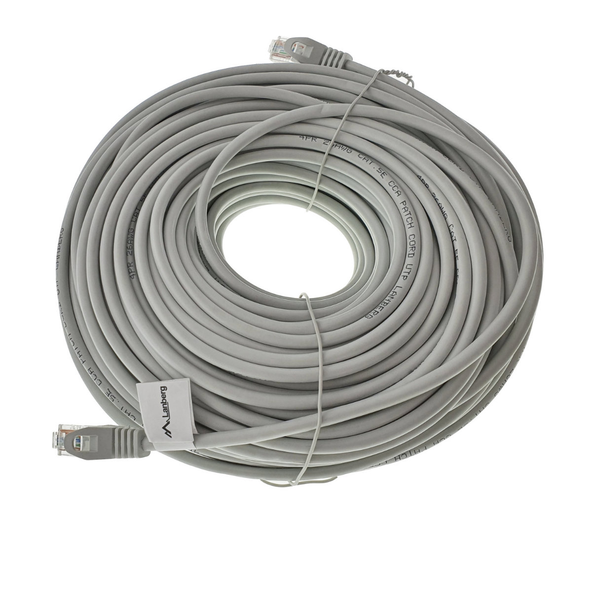 Cablu UTP, Lanberg 42805, cat.5e, mufat 2xRJ45, lungime 50m, AWG 26, 100 MHz, de legatura retea, ethernet, gri [6]