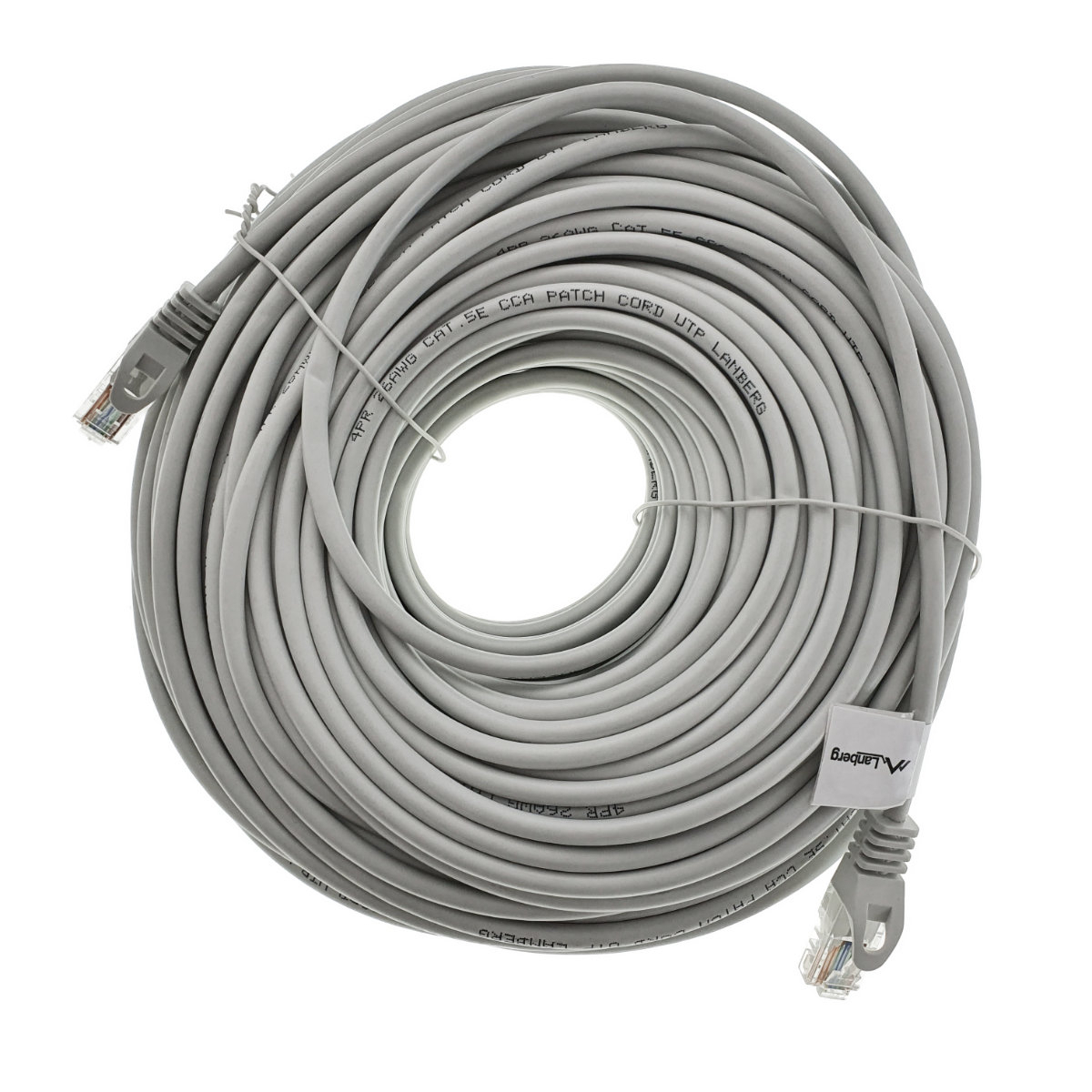 Cablu UTP, Lanberg 42805, cat.5e, mufat 2xRJ45, lungime 50m, AWG 26, 100 MHz, de legatura retea, ethernet, gri [2]