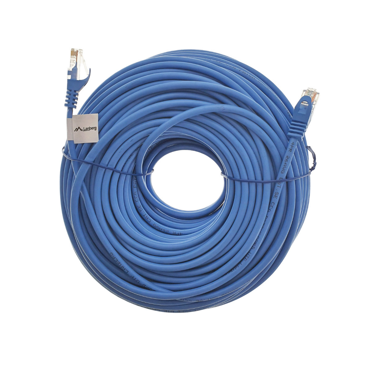Cablu UTP, Lanberg 42806, cat.5e, mufat 2xRJ45, lungime 50m, AWG 26, 100 MHz, de legatura retea, ethernet, albastru [6]