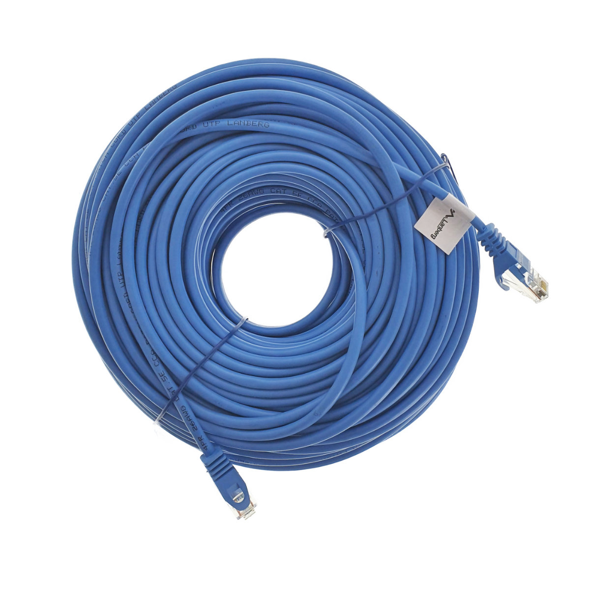 Cablu UTP, Lanberg 42806, cat.5e, mufat 2xRJ45, lungime 50m, AWG 26, 100 MHz, de legatura retea, ethernet, albastru [9]