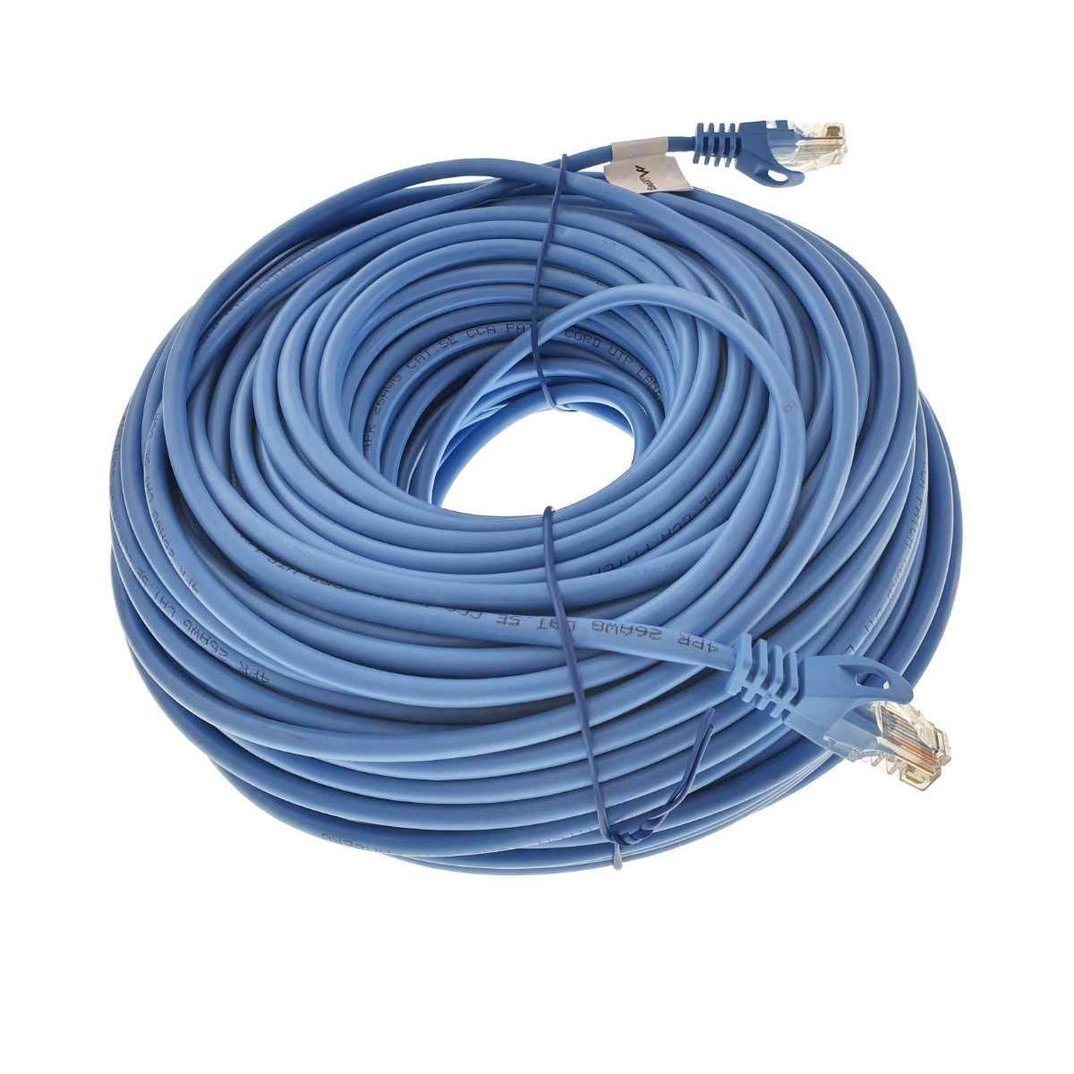 Cablu UTP, Lanberg 42806, cat.5e, mufat 2xRJ45, lungime 50m, AWG 26, 100 MHz, de legatura retea, ethernet, albastru [2]