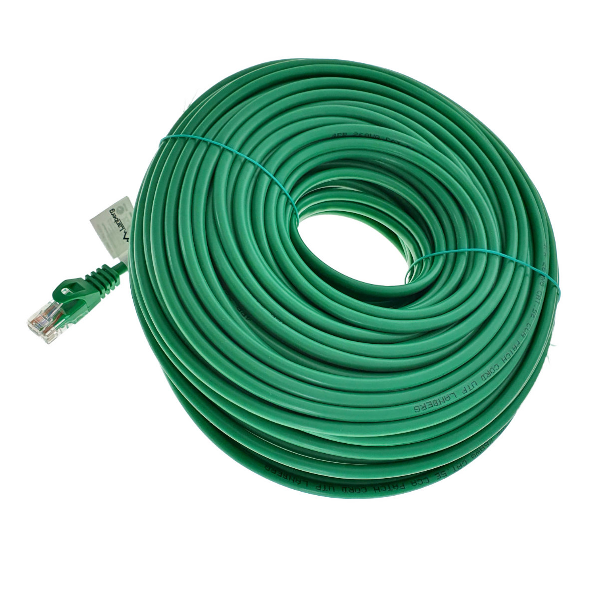 Cablu UTP, Lanberg 42808, cat.5e, mufat 2xRJ45, lungime 50m, AWG 26, 100 MHz, de legatura retea, ethernet, verde [5]