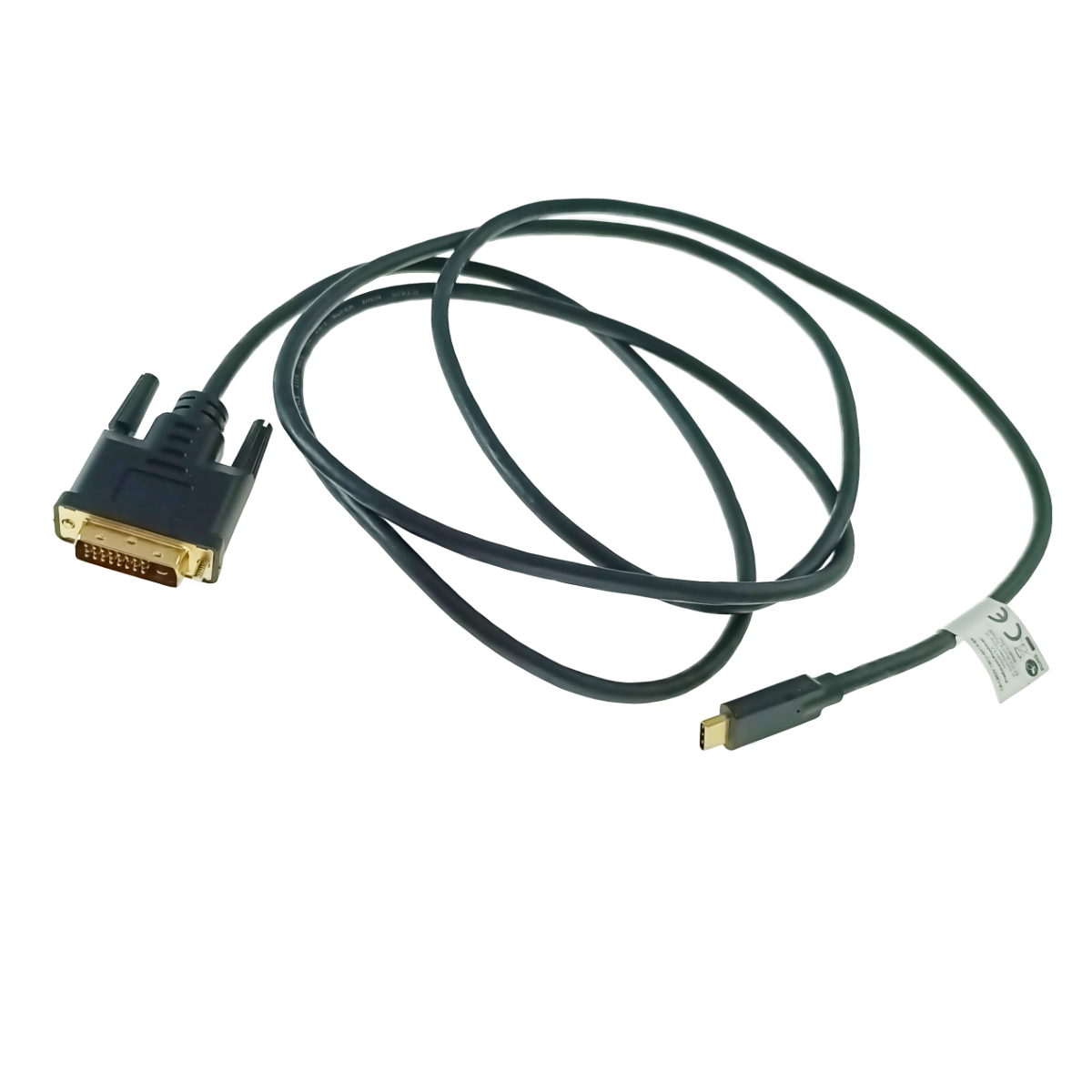 Cablu video USB-C la DVI-D 24+1 pini, 1.8m, tata-tata, dual link, HDR, Lanberg 43685, 4K-60Hz, negru [3]