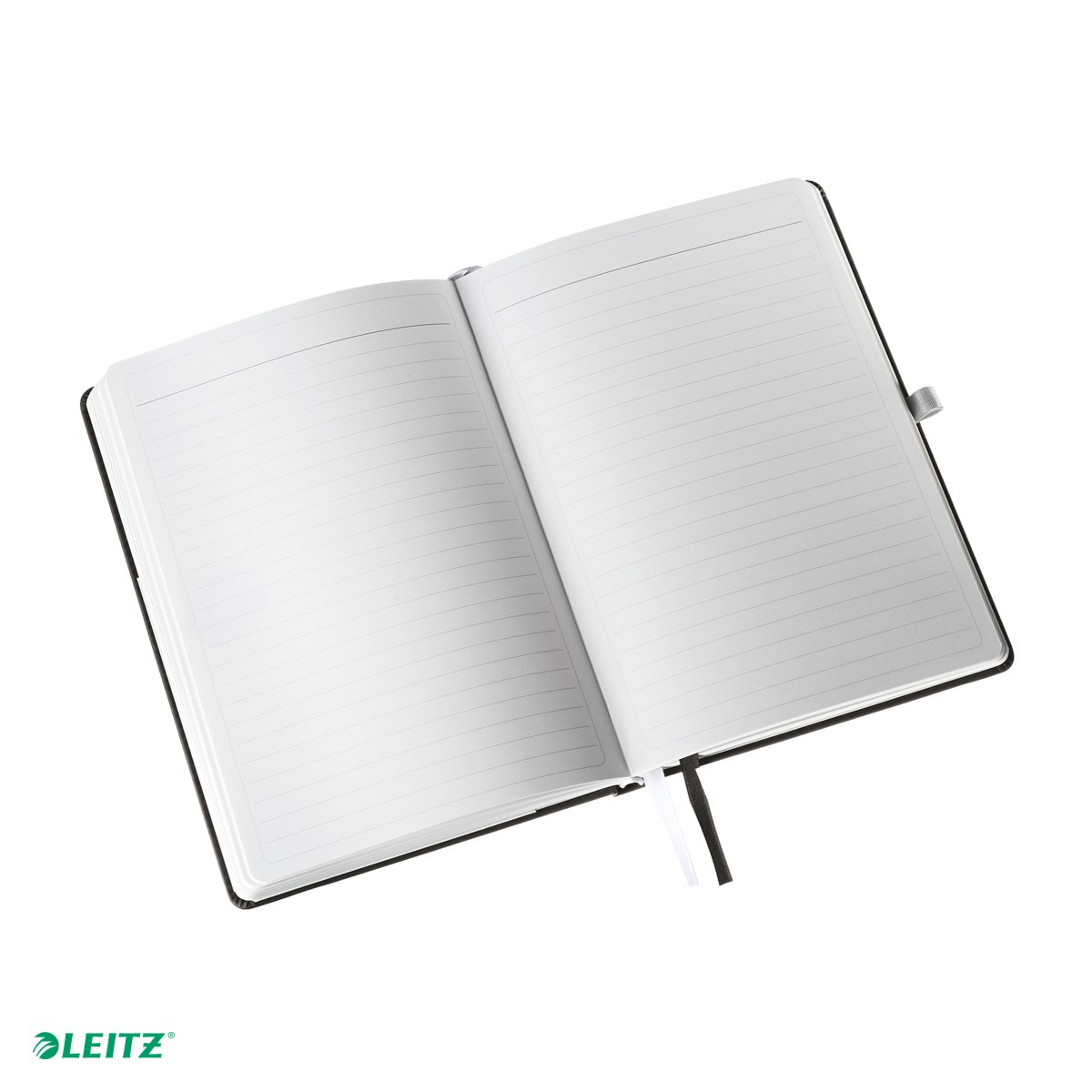 Caiet birou A5 dictando satin coperta carton Leitz Style, carton 96 g/mp, 80 file, 8 file perforate, negru [5]