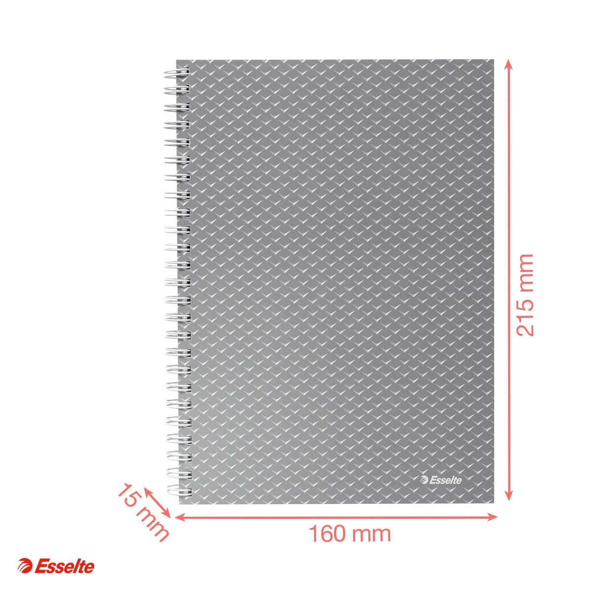 Caiet de birou Esselte Colour'Breeze, carton, A5, 80 coli, cu spira, matematica, pentru documente perforate, albastru [5]