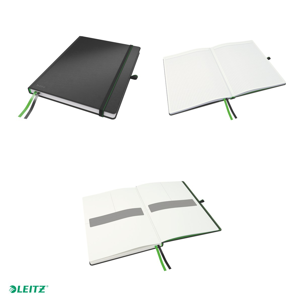 Caiet de birou Leitz Complete, A4, matematica, pentru documente perforate, 80 file, 8 file perforate, hartie 100 g/mp, negru [4]