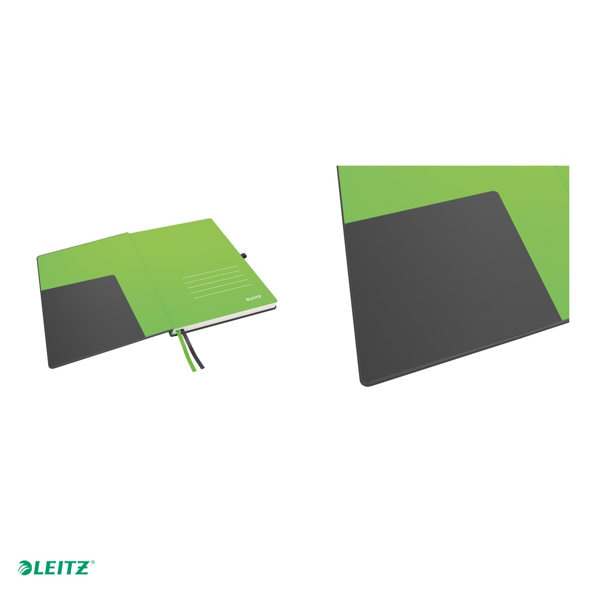 Caiet de birou Leitz Complete, A4, matematica, pentru documente perforate, 80 file, 8 file perforate, hartie 100 g/mp, negru [5]
