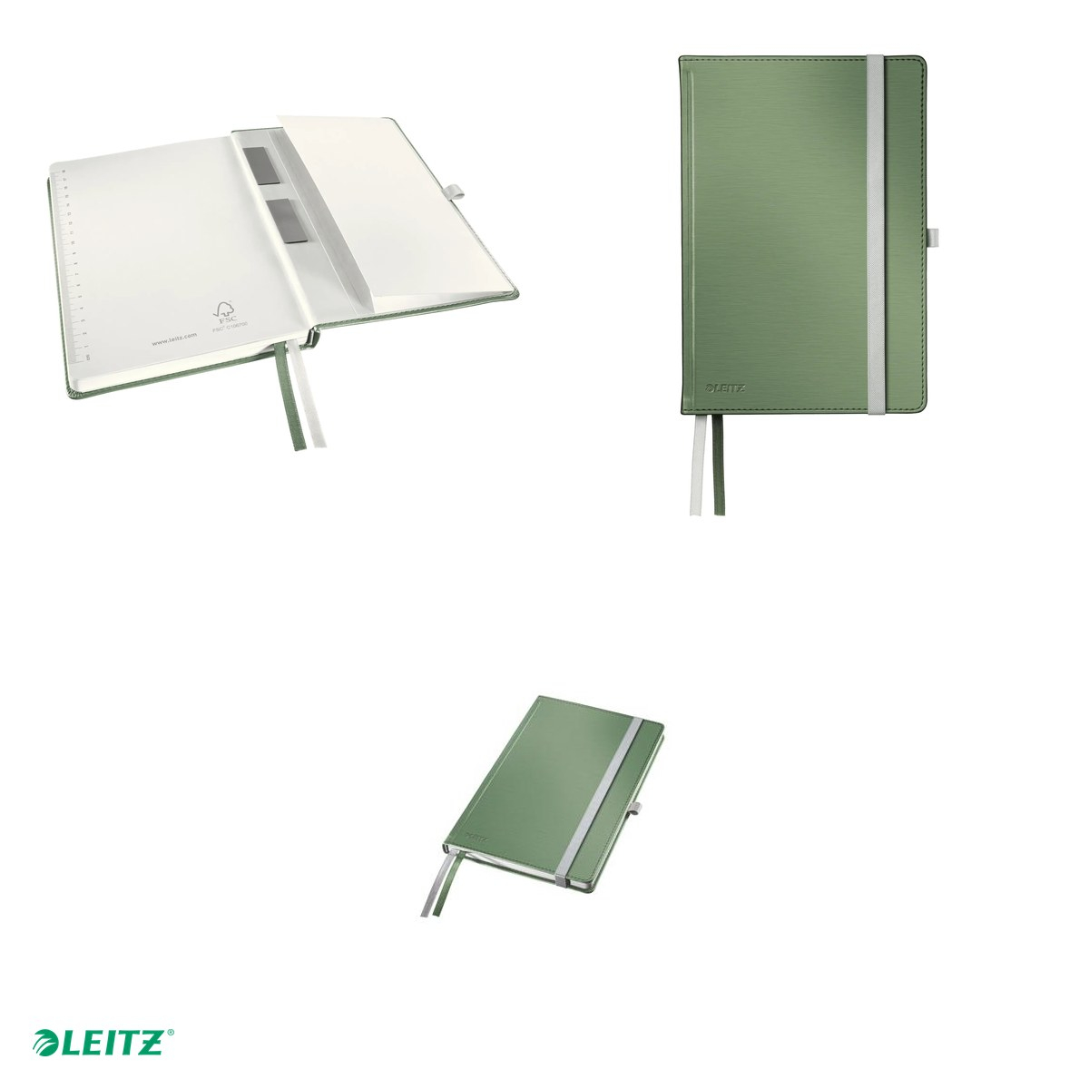 Caiet de birou Leitz Style, pentru documente perforate, 80 file, 8 file perforate, fistic [5]