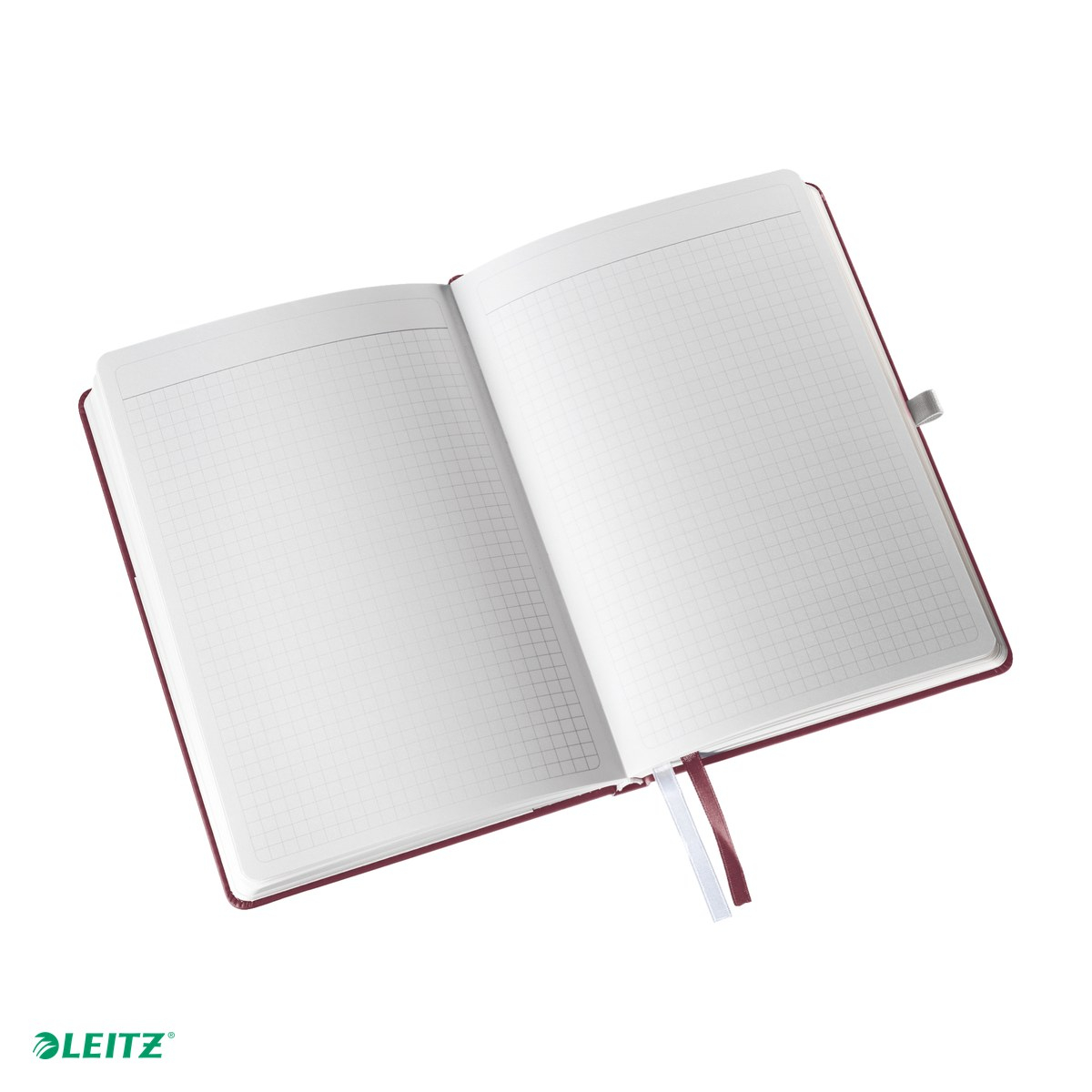 Caiet de birou Leitz Style, pentru documente perforate, 80 file, 8 file perforate, hartie 96 g/mp, grena [7]