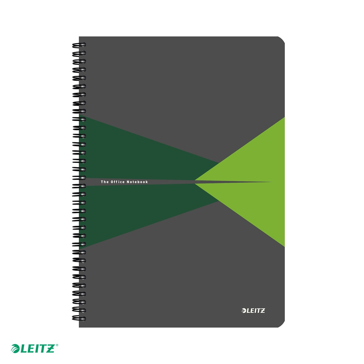 Caiet Leitz Office cu spira, coperta PP, A4, matematica, 90 file, hartie 90 g/mp, verde [4]