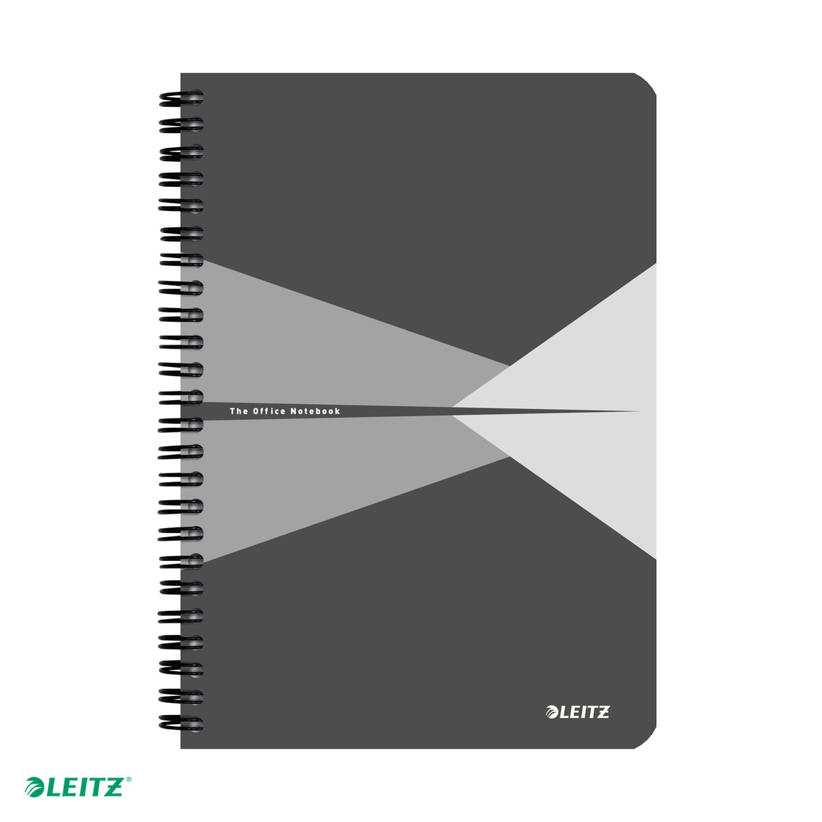 Caiet Leitz Office cu spira, coperta PP, A5, matematica, 90 file, hartie 90 g/mp, gri [4]