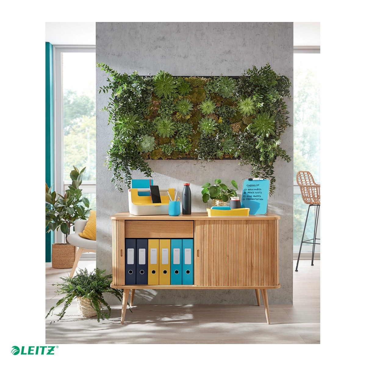 Caiet mecanic Leitz Cosy, PP, A4, mecanism 2 RR, inel 25 mm, coperta moale, capacitate 190 coli (80 g/mp), pentru prezentare, albastru Celest [6]