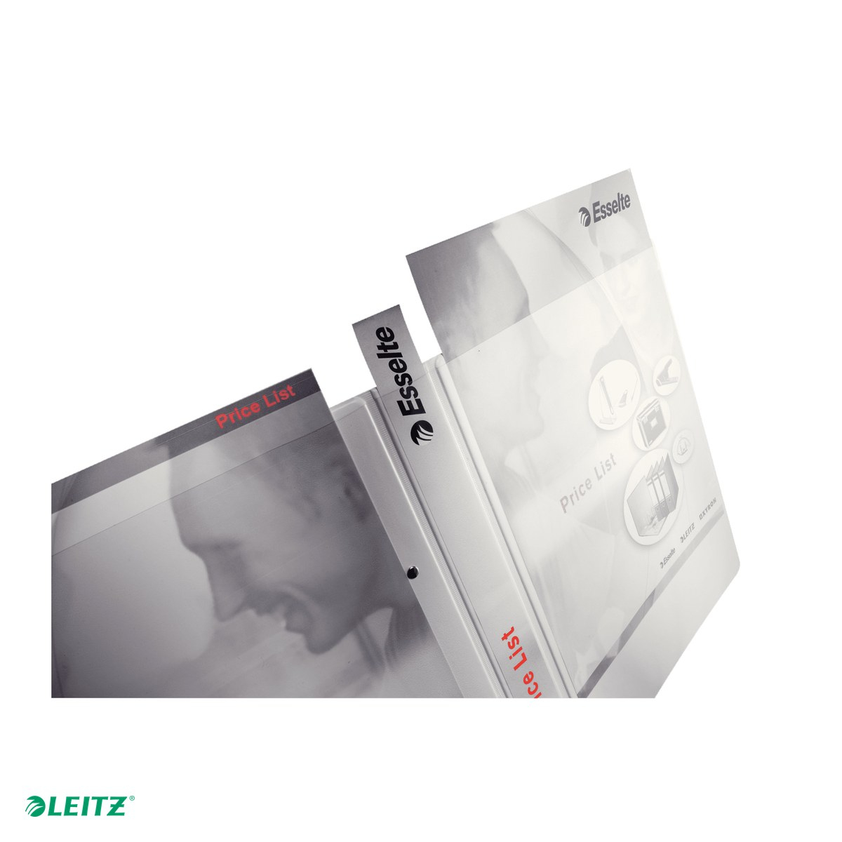 Caiet mecanic Leitz Panorama, PP/PP, A4 MAXI, mecanism 4DR, inel 30 mm, capacitate 300 coli (80 g/mp), pentru documente perforate, hartie 80 g/mp, alb [5]