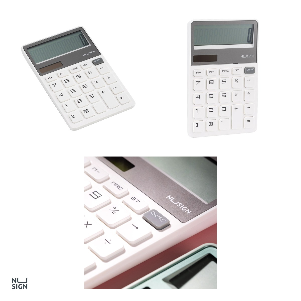 Calculator de birou Nusign, 12 dig, alb, 165x110x25 mm [4]