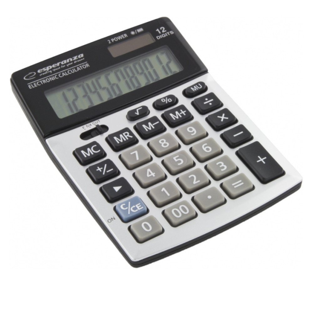 Calculator electronic de birou, Esperanza ECL102 Newton ,12 digit, ecran inclinat [3]