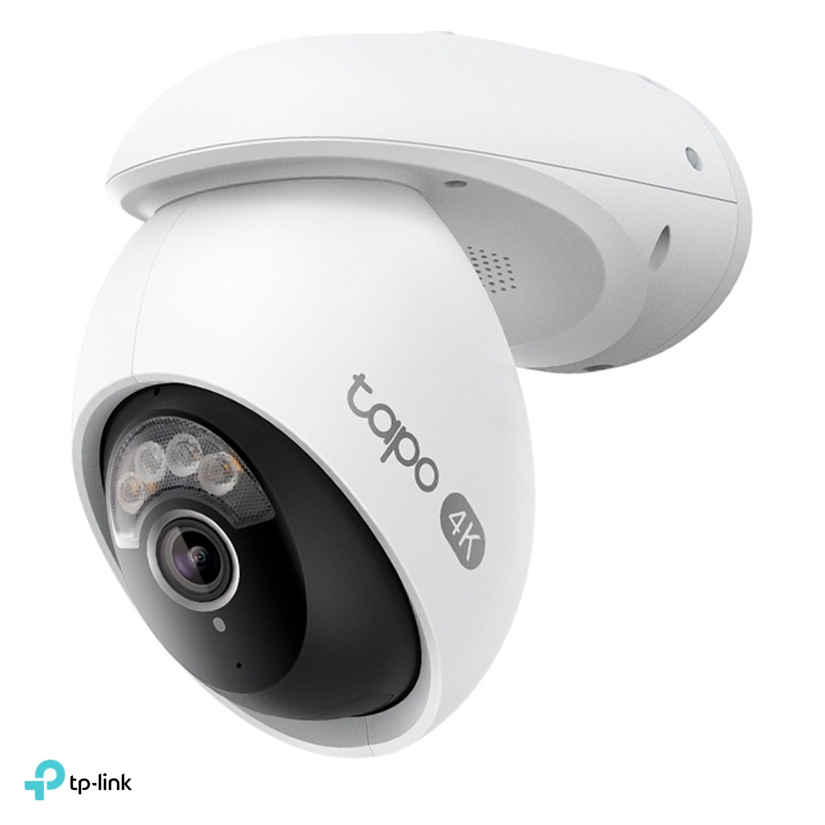 Camera de supraveghere pan/tilt exterior TP-Link Tapo C560WS, 4K 8MP, Wi-Fi 6 dual band si Ethernet, vedere nocturna color Starlight, 2 spoturi, IP66, detectie AI, alb [1]