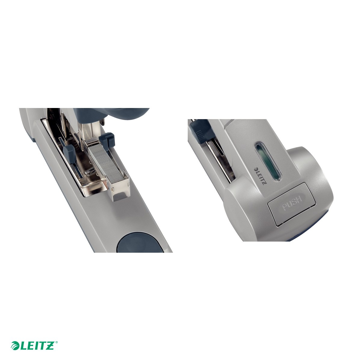 Capsator metalic Leitz 5553 de mare capacitate, capsare plata, capsare 120 coli, 1000 capse P6 incluse, pentru arhivare, alb [5]