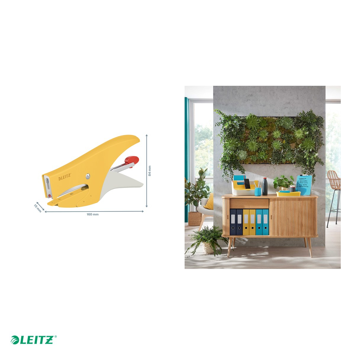 Capsator metalic Leitz Cosy 5645, capsare 15 coli, galben Chihlimbar [6]