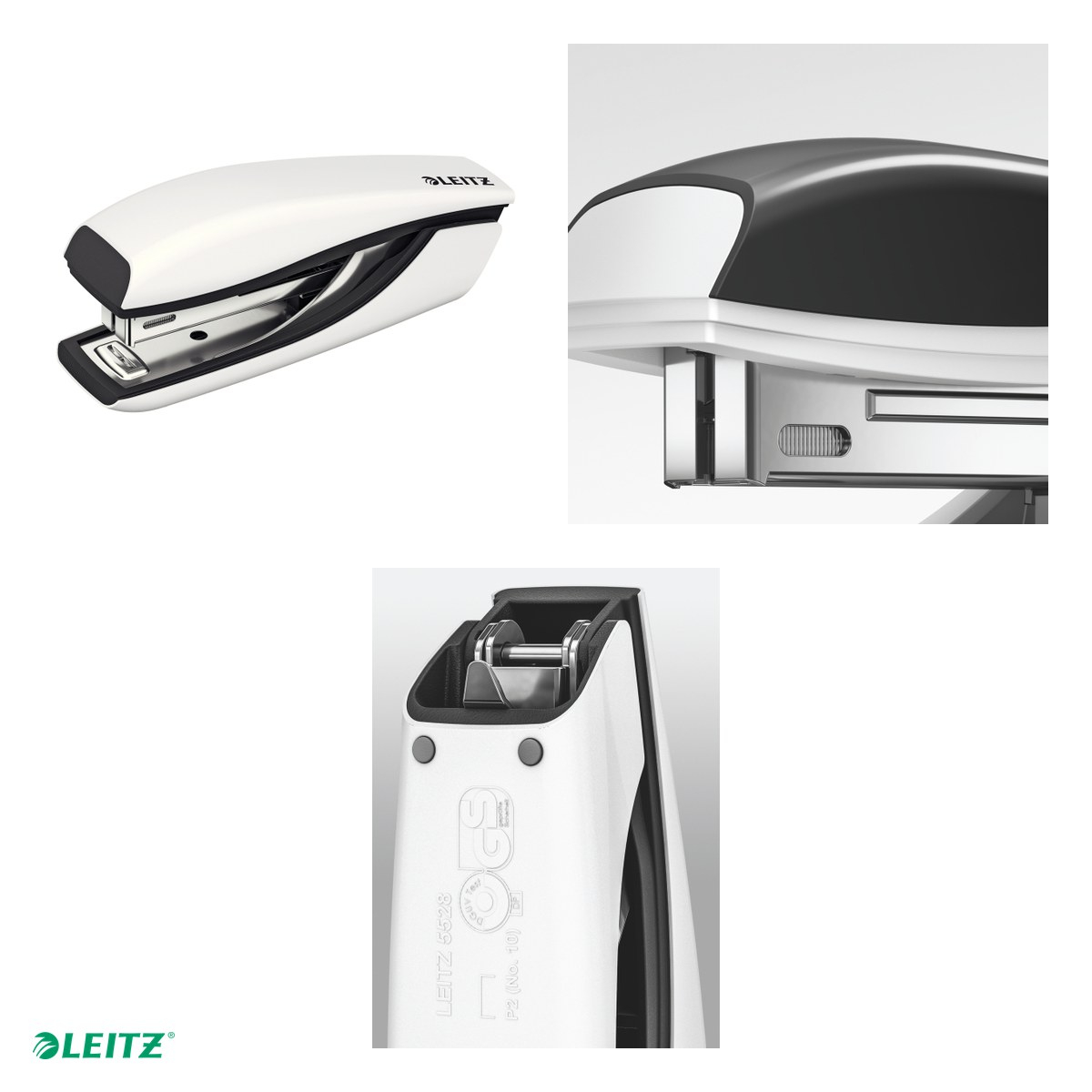 Capsator metalic Leitz WOW 5528 MINI NeXXt Series, capsare 10 coli, 1000 capse P2 incluse, alb [4]