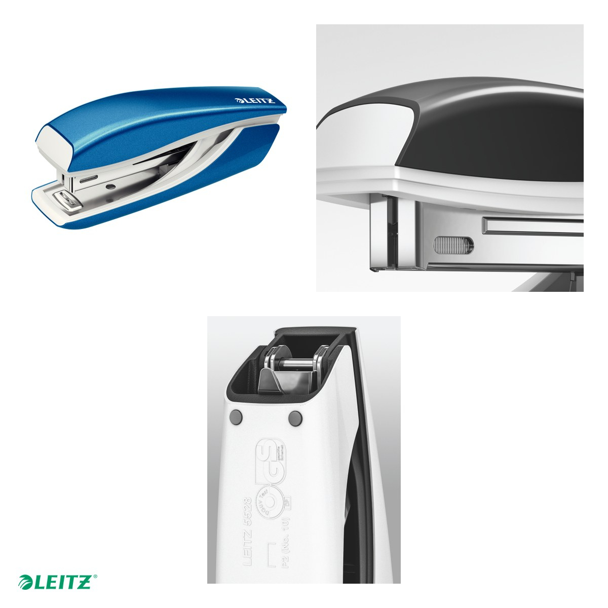 Capsator metalic Leitz WOW 5528 MINI NeXXt Series, capsare 10 coli, 1000 capse P2 incluse, albastru [4]