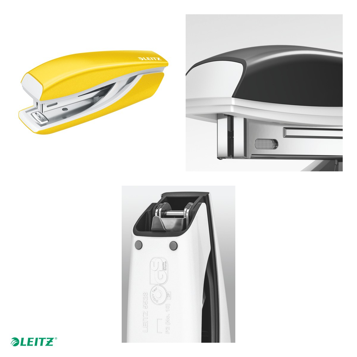 Capsator metalic Leitz WOW 5528 MINI NeXXt Series, capsare 10 coli, 1000 capse P2 incluse, galben [4]