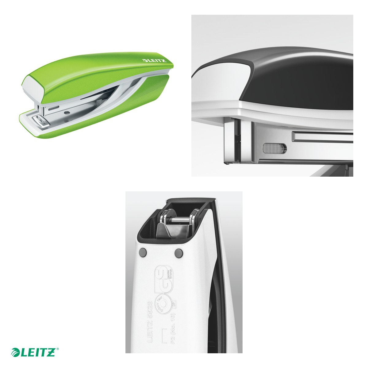 Capsator metalic Leitz WOW 5528 MINI NeXXt Series, capsare 10 coli, 1000 capse P2 incluse, verde [4]