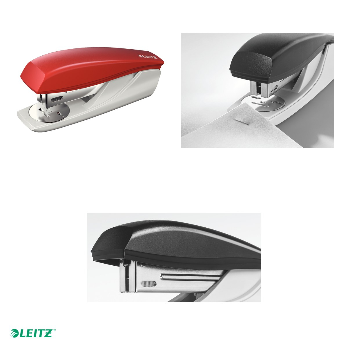 Capsator plastic Leitz 5501 NeXXt Series, capsare 25 coli, 200 capse P3 incluse, rosu [4]