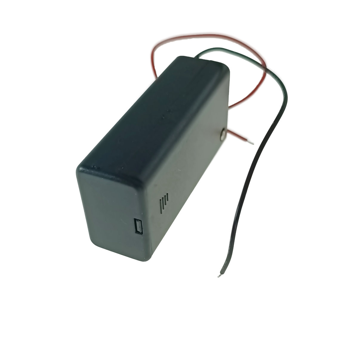 Carcasa cu capac si conectori cu 2 fire, pentru 1 baterie tip 6F22 9V, PR-3142-05021, buton On/Off, neagra [4]
