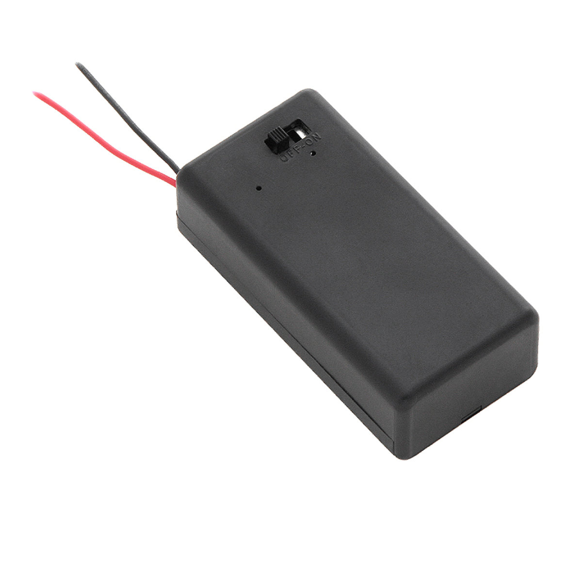 Carcasa cu capac si conectori cu 2 fire, pentru 1 baterie tip 6F22 9V, PR-3142-05021, buton On/Off, neagra [2]