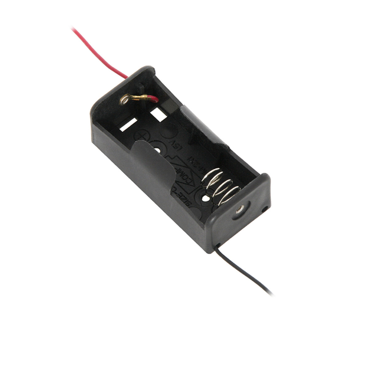 Carcasa suport pentru 1 baterie tip R14, PR-3865-04845, conectori cu 2 fire, neagra [1]