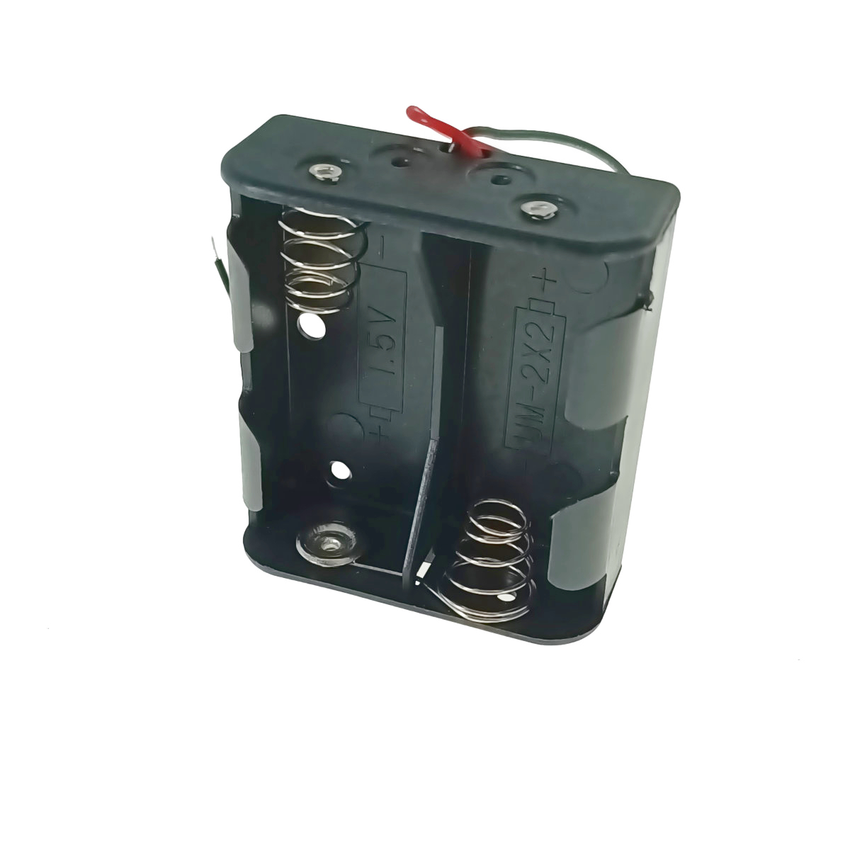 Carcasa suport pentru 2 baterii tip R14/C, PR-3867-04869, conectori cu 2 fire, neagra [3]