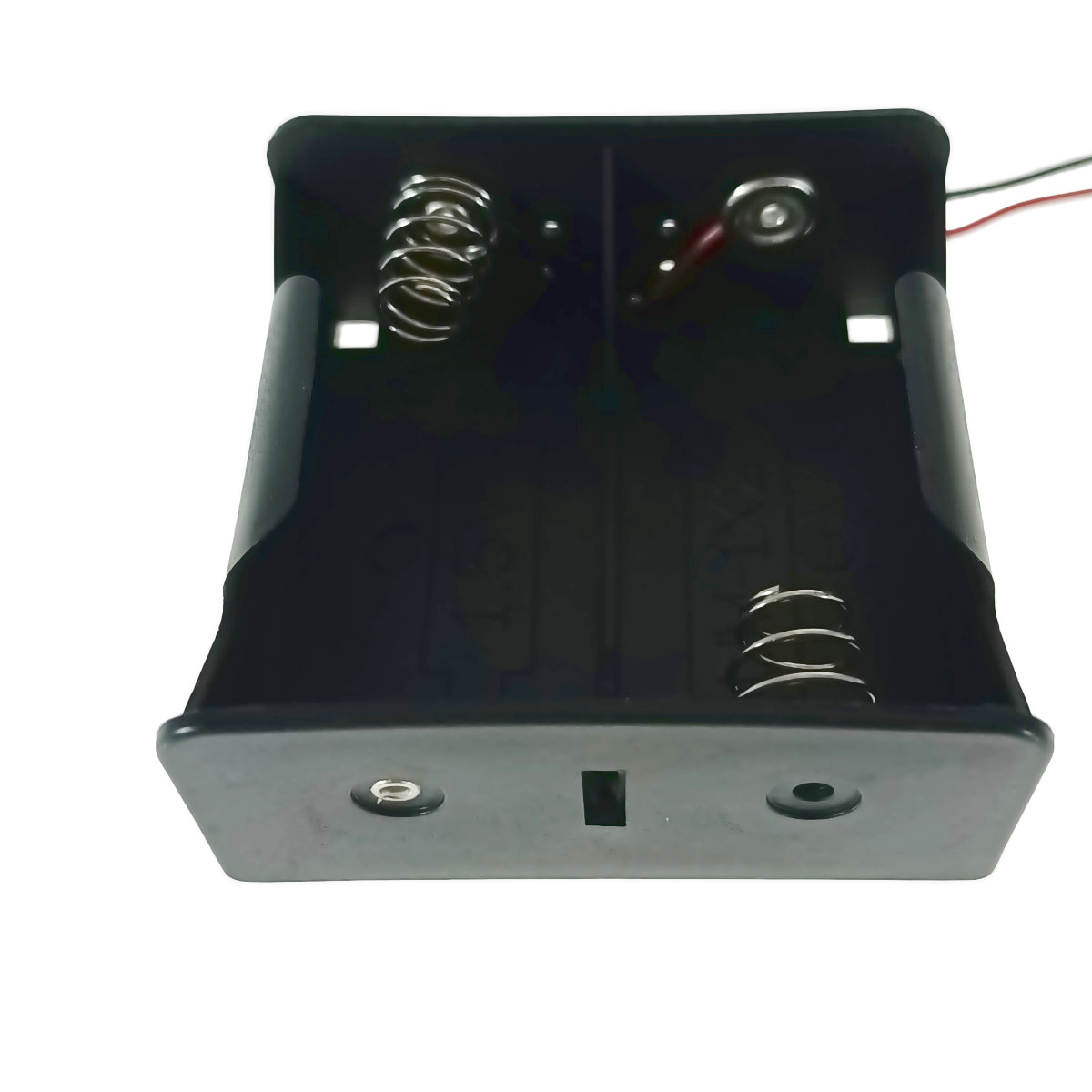 Carcasa suport pentru 2 baterii tip R20/D, PR-3869-04870, conectori cu 2 fire, neagra [3]