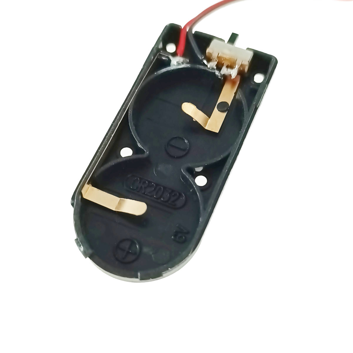 Carcasa suport si capac pentru 2 baterii tip CR2032, PR-8766-08021, conectori cu 2 fire, buton On/Off, neagra [3]