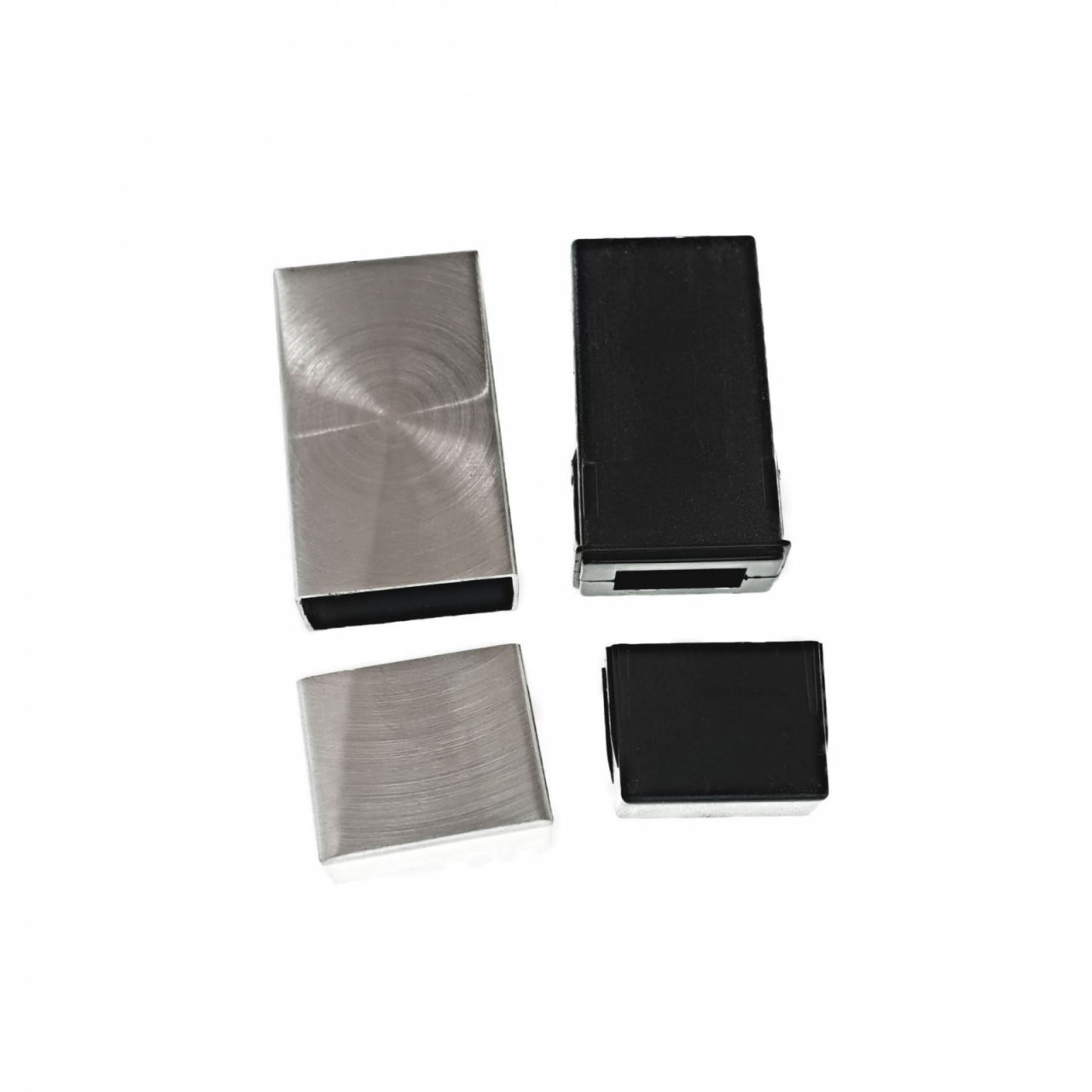 Carcasa USB-07 ,pentru memorie USB, din metal si plastic in interior, cu capac, argintie [2]