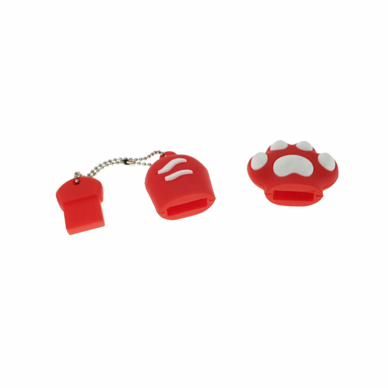 Carcasa USB-11R ,pentru memorie USB, figurina din cauciuc, rosie [4]