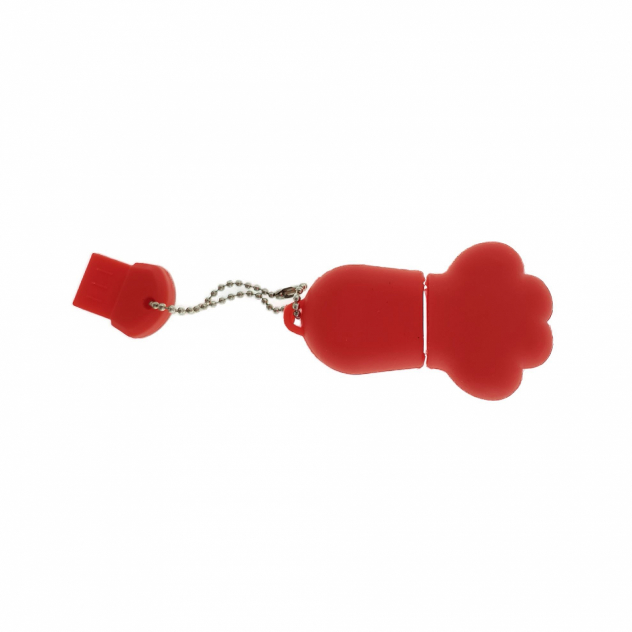 Carcasa USB-11R ,pentru memorie USB, figurina din cauciuc, rosie [2]