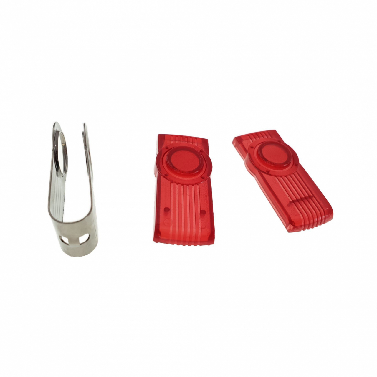 Carcasa USB-15R ,pentru memorie USB,tip rotativ, din plastic si metal, rosie si argintie [2]