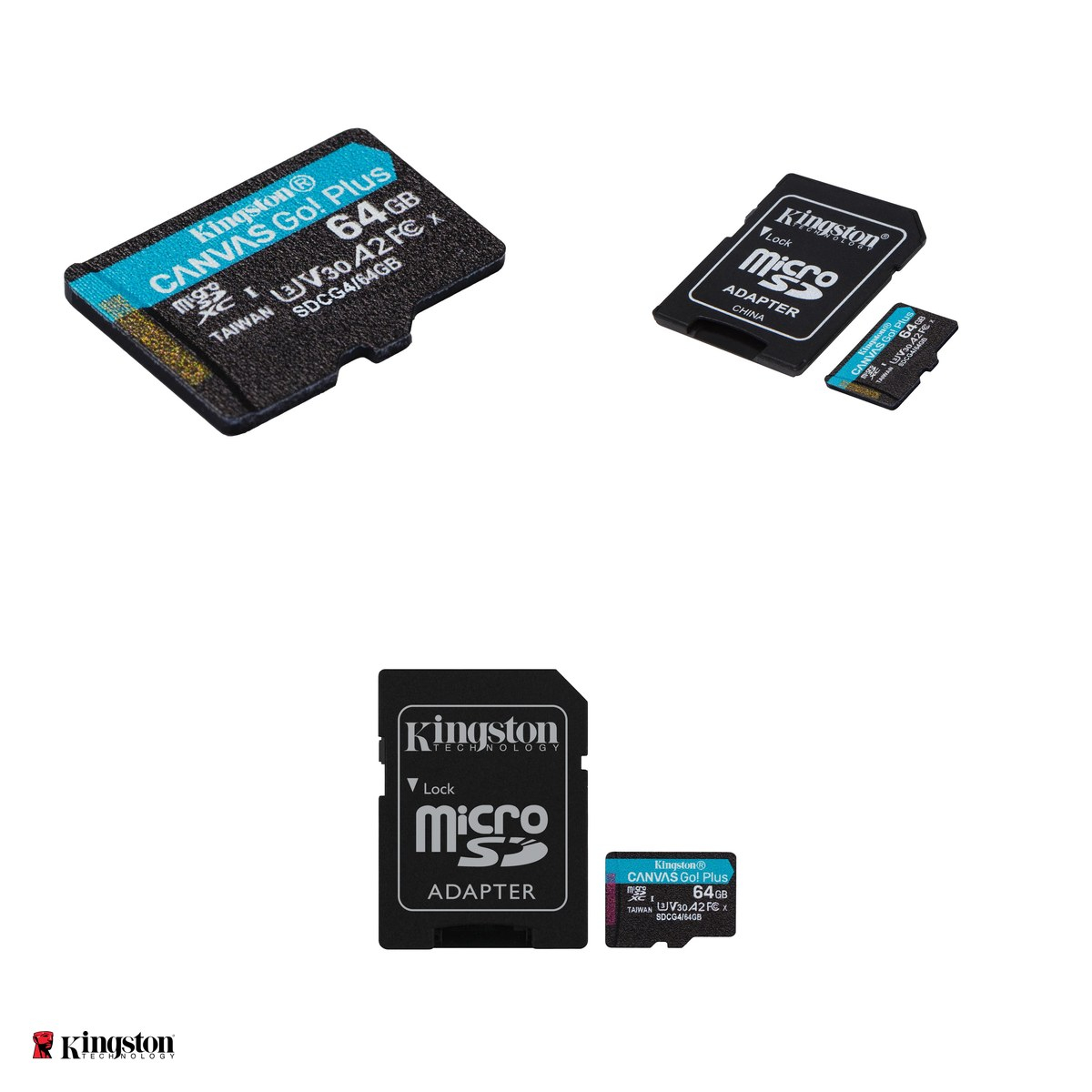 Card de memorie Kingston 64GB microSDXC Canvas Go Plus Gen4, clasa 10, UHS-I, U3, V30, A2, viteza citire 200 MB/s, cu adaptor SD [4]